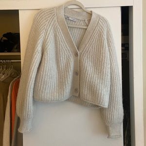 Zara Grey Knit Cardigan